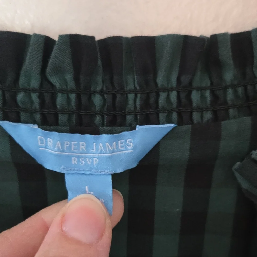 Draper James Green Plaid Long Sleeve Dress - Picture 2 of 4
